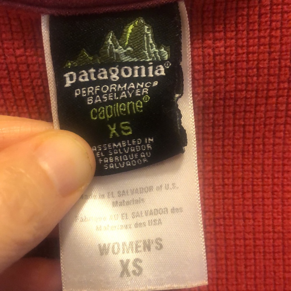 Patagonia Performance Base Layer, Xs, Red - image 2